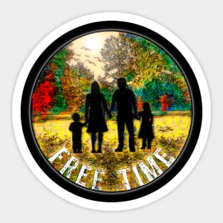 Hiking forest free time Sticker